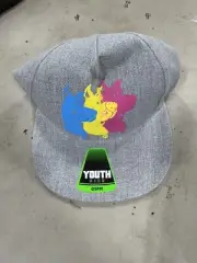 NWOT Scoob! Youth's Scooby-Doo Print 5-Panel Snap Back Hat Gray OSFM B41
