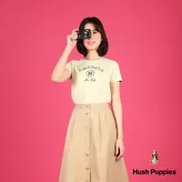 在飛比找momo購物網優惠-【Hush Puppies】女裝 T恤 經典HP造型繡花短袖