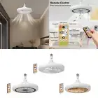 Ceiling Fans with Lights Energy Saving LED,with Control,E27 LED Lighting Ceiling