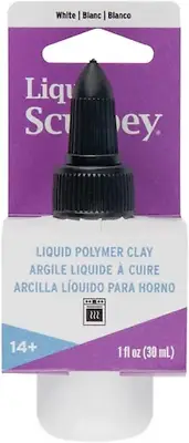 Liquid Liquid Polymer Oven-Bake Clay, White, 1 Oz. Bottle, Great for Jewelry, H