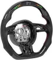 Replacement Compatible With C7 4G A6 A7 S6 S7 2011-2018 Carbon Fiber LED Shift Lights Display Steering Wheel Nappa Perforated Leather