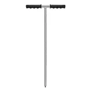Stainless Steel Soil Probe, Adjustable Ground Rod Tool for Locating Septic Tanks, Underground Pipes black silver
