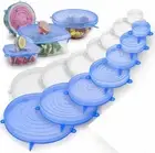 12 Silicon lids for containers, Microwave Safe Silicone Stretch Lids reuseable*