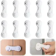10pack Child Safety Locks,Baby Proofing Cabinet and Drawer Locks,Child Safety Cupboard Locks,Baby Proof Cupboard Locks,Baby Cupboard Safety Locks with Strong Adhesive Tape