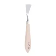 #J-1 Wooden Handle Stainless Steel Pallet Knife for Acrylic Painting
