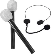 Realistic Foam Microphone Toy for Boys and Girls Glitter Finish Party Props Stage Performance Microphone Models Safe and Fun for Birthday Events