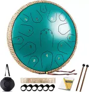 Steel Tongue Drum - HOPWELL 15 Note 14 Inch - Percussion Instrument - Hand Pa...