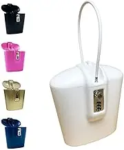 SAFEGO Portable Indoor/Outdoor Lock Box Safe with Key and Combination Access (White)