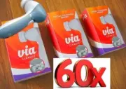 60x Via Electric Handheld Facial Cleansing Brush Face Skin Scrubber Cleanser