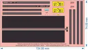 XY GT Ford Falcon - 1/18 1/25 1/32 1/43 1/64 - Water Decal