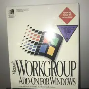 Boxed Vintage Software Microsoft Workgroup Add On For Windows Floppy Disk Manual
