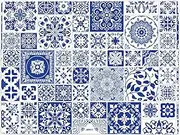 Avanti Tempered Glass Surface Protector Mediterranean Tile, Blue
