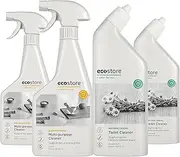 [Ecostore] Cleaning Multi Bundle - x2 Toilet Cleaner Eucalyptus 500ml, x2 Multi-Purpose Cleaner Citrus 500ml, Plant Based, Bleach Free, Removes Stains, Effective Clean, Tough On Stains