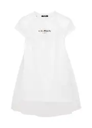 Balmain Kids Layered Cotton T-shirt Dress (4-10 Years) - White - 08YR (8 Years) 08YR (8 years)