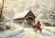 Reba Rose Creations, Rice Paper for Decoupage, Mixed Media, Home for Christmas,