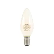 SAL LCA27B15D - Candle Opal LED Bulb 4W Dimmable - B15 - Warm White