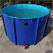Canvas Fish Pond, Collapsible Water StorageTank, Garden Water Container, Large Aquaculture Pool for Koi Breeding and Irrigation(1.5x0.6m)