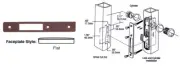 CRL DL2131DU Dark Bronze Flat Faceplate for DL2130 Series Hook Throw Deadlocks