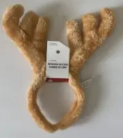 Faux Fur Plush REINDEER ANTLERS HEADBAND NEW Holiday Costume Furry