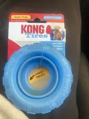 New KONG Puppy Tires-Soft Rubber Chew Toy and Treat Dispenser for Puppies