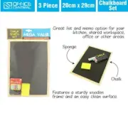 Blackboard Chalkboard Sign Chalk Board Wooden Frame Cafe School w Chalk Duster