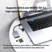 SD4.0 Card Reader Two Interfaces Memory Card Reader for Laptop Mini Tablets