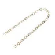 24 Inch Acrylic Chain Purse Strap Replacement Luxury Handbag Strap, Clear Blue