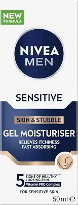 NIVEA MEN Sensitive Skin & Stubble Gel Moisturiser 50ml