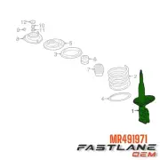 2000-2003 MITSUBISHI GALANT FRONT SUSPENSION RIGHT STRUT NEW OEM MR491972