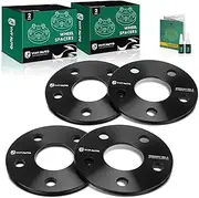 YHTAUTO 5x100mm Wheel Spacers 6mm Compatible with Subaru Baja BRZ Crosstrek Forester Impreza, Tire Spacers 12.9 Grade Studs, 56.1mm Center Bore 5 Lug 4PCS Black Spacer