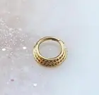Titanium Gold Thick Clicker Layered. 16G. 8mm. For Septum, Daith, or Cartilage.