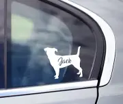Jack Russell Terrier Sticker Vinyl Car Decal Custom Text Silhouette