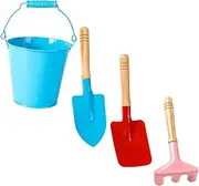 FELTECHELECTR 1 Set Gardening Tools Metal Planting Tools with Mini Shovel Hoe and Rake Gardening for Soil Planting Random Color
