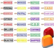 Personalise Business Accounting Stamp Custom Self Inking SCANNED PAID ENTERED