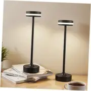 2PCS Cordless LED Rechargeable Table Touch Lamp,3 Color Stepless Dimming,Built
