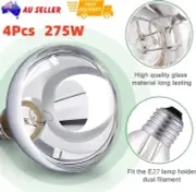 4Pcs Heat Lamp Bulbs Glass Incandescent Heating Lightbulbs For Bathroom Reptiles