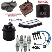 Tune Up Kit Filters Cap Rotor Spark Plugs Wire for Honda Prelude Si; 2.3L 92-96 (for: Honda)