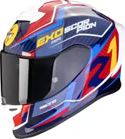 Scorpion EXO-R1 Evo Air Coup, full face helmet , color: Blue/Red/Yellow , size: S