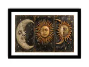 Sun Moon Framed Print Art
