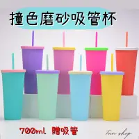 在飛比找蝦皮購物優惠-(FAN SHOP 現貨)環保吸管杯 撞色吸管杯 環保杯 磨