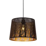 Ipil Black Tapered Laser Cut Pendant - Forest Trees