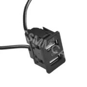 2USB Port Car Charger Socket Power Outlet Panel Mount Interface Extension 145cm (for: Audi)