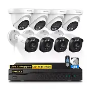 5MP Definition Full HD Wired Security Camera System Outdoor AHD Dome Camera B...