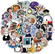 2021 New Miyazaki Hayao Theme Stickers 50 Pcs, My Neighbor Totoro Sticker, Cute Cartoon Anime Sticker for Laptops Luggage Water Bottle Computers (Miyazaki Hayao)
