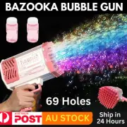 69 Hole Bubble Bazooka Automatic Gun Soap Water Bubble Machine Out door SYD