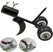 Hook Weed Remover Tool, Patio Weeding Tool with Wheels Weed Puller, Rolling Weeder for Garden, Weed Removing Tool for Cleaning between Slabs, Block, Paving, Driveways, Patios Lawns (2 in 1 hook)