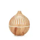 NNEDSZ Essential Oil USB Aroma Diffuser - 180ml LED Light Wood Mist Humidifier