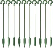 [Generic] Plant Sticks Support | 10 Pack Plant Support Stakes | Metal Garden Plant Stake, Green Plant Support, Plant Cage, Plant Support for Peony,