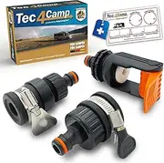 ALLCONNECT Universal Tap Connection Set, Adjustable Water Tap Connection for Outdoor Tap Without Thread, Motorhome, Caravan, Boat Adapter Set (Water Thief Set)