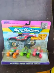 Micro Machines Super Monsters Collection #1 Galoob 1993 Monster Trucks RARE D7